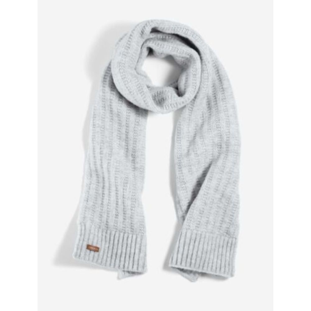 Cole Haan Light Ladder Stitch Scarf in Soft Grey NWT